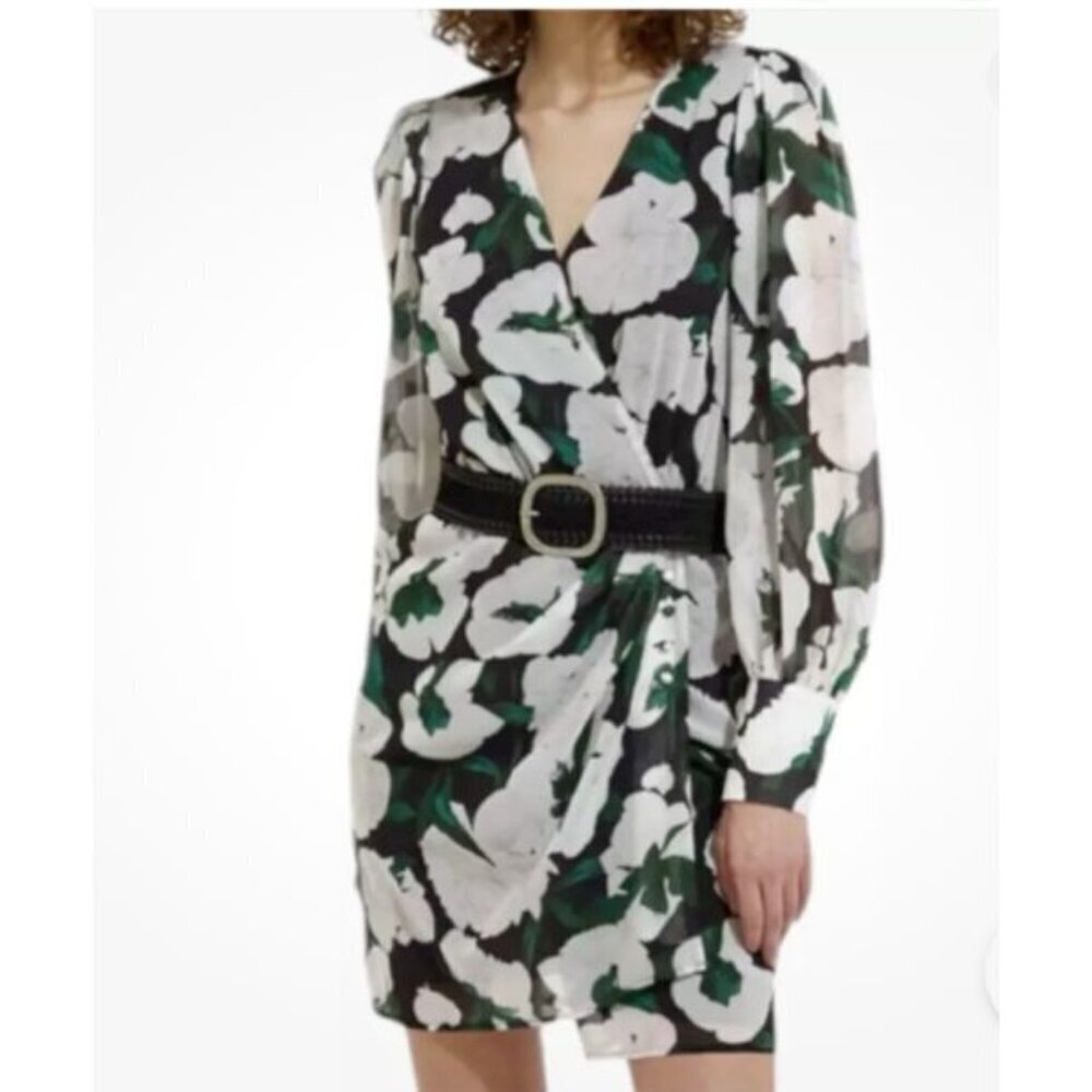 THE KOOPLES Short Printed Multi Long Sleeve Dress Size XS Cocktail NWOT